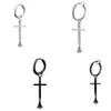 Pendientes de Clip para Oreja sin Agujero Pendientes de Aro Cruzados Pendientes Colgantes de Garra de Mano Fantasma para Hombres y Mujeres Pendientes Largos de Rock Europeos y Americanos
