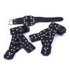 Venta al por mayor de fábrica placa de acero completa cuero vacuno laminado microfibra catapulta accesorios para tiro a peces guantes protectores muñequeras para tiro a peces