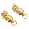 Fivela Cauda de Peixe Banhada a Ouro 14K Pulseira Colar DIY Feito à Mão Fivela de Conexão Final Anel Fechado Fivela de Mola Material de Acessórios