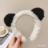 2024 Nova Faixa de Cabeça Panda Tridimensional Desenho Animado Bonito Urso Orelhas de Gato Flor Grampo de Cabelo Faixa de Cabelo Adulto Pacote de Cabelo Headwear