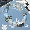 Pulsera de Cristal con Cuentas de Mariposa, Pulsera de Diseño de Alta Gama Ins, Regalo para Novia, Nueva Pulsera de Mejor Amiga de Aspecto Caro