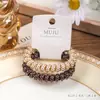 Gomas para el pelo estilo coreano en paquete de tarjeta con código de barras, Accesorios para el pelo de supermercado para mujer, Bandas elásticas gruesas de alta elasticidad, Anillos para el pelo sin marcas, Elásticos para coleta alta
