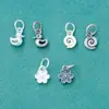 Plata de Ley S925 Dibujo Animado Lindo Patito Lollipop Flor Colgante Pulsera de Cristal con Cuentas DIY Accesorios de Plata