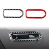 Adecuado para Benz nueva Clase C GLC W205 fibra de carbono manija de copiloto pegatinas de marco accesorios de modificación interior de coche