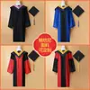 Robe de Mestre Robe de Formatura Artes Liberais Ciência Robe de Mestre com Drapeado Capelo de Mestre Robe de Bacharel Pronto Guia de Artes Liberais Doutor
