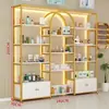 Gabinete de Exhibición de Fondo Multifuncional para Transmisión en Vivo Estante de Exhibición para Cosméticos Estantes de Lujo Ligero Salón de Uñas Salón de Belleza Gabinete para Productos Vitrina