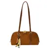 Bolsa de Ombro Feminina Suede Pelúcia Estilo Retrô Transfronteiriça 2026 Nova Grande Capacidade Bolsa Concha Versátil para o Dia a Dia