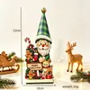 Nuevo Producto Transfronterizo 2026: Adorno de Escritorio de Árbol de Navidad de Madera, Figuras de Muñeco de Nieve y Papá Noel, Decoraciones Navideñas, Piezas Decorativas Pequeñas
