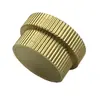 Perilla de metal segura personalizada profesional perilla de altavoz de aleación de aluminio pegatina con efecto dorado de oxidación lote de placa de metal