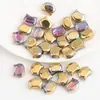Nuevo Producto 8x10mm Cabeza de Gato Agujero Cruzado Colgante de Vidrio Pulsera DIY Collar Accesorios para Joyería Venta al por Mayor en Stock