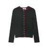 Ins ropa de mujer al por mayor estilo europeo y americano transfronterizo otoño 2026 chaqueta de punto de color bloqueado nueva 2756114