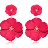 Europa e Estados Unidos transfronteiriços Brincos de flores Mori mais vendidos Brincos de flores multicoloridas de liga de moda criativa para mulheres