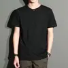 Camiseta de manga corta ajustada con cuello redondo para hombre, de verano, ultradelgada, transpirable, versátil, holgada, de secado rápido y elástica