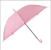 Guarda-chuva transparente de cabo longo, fresco e simples, guarda-chuva automático de haste reta colorido, atacado, presente, guarda-chuva para publicidade, estampa de logotipo, presente corporativo