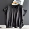2026 Camiseta de Seda Texturizada Amora Mangas Morcego Emagrecedora Estilo Chinês Top Camisa Pequena Atacado H10CT6636