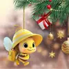 Pingente de Decoração de Natal de Abelhinha Nova Transfronteiriço da Amazon Pingente para Carro Decoração de Natal de Abelha Acrílica