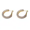 Moda Europeia e Americana Retrô Geométrico Full Zircônia Ear Cuff Feminino Exquisito Leve Luxo Simples Versátil Toque de Alto Padrão Brilhante Super Brilhante Tarraxa de Brinco Atacado