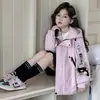 Ropa Infantil para Niñas, Tops Casuales de Primavera, Chaquetas Nuevas de Primavera 2026, Chaquetas Cortavientos con Estampado de Oso para Niñas Grandes