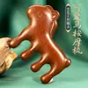Bonito Peine Masajeador con Forma de Caballo Hecho de Sándalo Dorado, Peine Meridianos del Cuero Cabelludo de Dientes Anchos, Herramienta Gua Sha para Terapia Capilar, Peine de Madera de Regalo