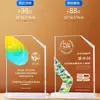 Troféu de Estilo Criativo com um Toque Colorido e de Alto Padrão, Troféu de Cristal de Alta Qualidade para Reunião Anual, Prêmio de Funcionário Destaque, Troféu Comemorativo de Honra