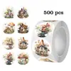 500 Folhas/Rolo Casa Pastoral Ilustração em Aquarela Adesivos para Graffiti 1 polegada Caderno Envelope Cartão Festa Decoração DIY