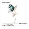 Broche elegante de rosa con diamantes de imitación para mujer, estilo coreano, con hebilla que combina con todo, accesorios de traje de moda.