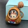 Mochila de Urso Chaveiro Luminoso Pingente de Bolsa Chaveiro com Luz Ambiente Tendência Máquina de Garra Presente Pequeno Presente Luminoso