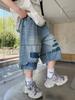 Shorts de Mezclilla para Niños 2025 Estilo Nuevo, Pantalones de Verano para Niños Mayores, Pantalones Geniales de Moda a la Rodilla para Niños