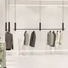 Tienda de Ropa de Gama Alta Colgador Colgante Simple Moderno Negro Mate Celebridad de Internet Nueva Tienda de Ropa Perchero de Alambre de Acero Estante de Exhibición