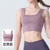 Novo sutiã esportivo de alça larga para mulheres, à prova de choque, lindo design nas costas, regata para uso ao ar livre, adequado para corrida, yoga e fitness
