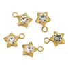Pingente de diamante de aço inoxidável, diamante branco, zircônia, amor, estrela, flor de ameixa, pingente, colar, brincos, acessórios faça você mesmo