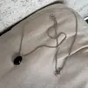 Diseño Nicho Wenss Igual que Gotas de Agua Colgante de Resina de Ágata Roja Collar Largo Cadena de Lana Maillard para Mujer