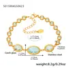 Azucarero Joyería Exquisita Europea y Americana Acero Inoxidable Piedra de Cristal Tobillera Combinación Verano Simple Lujo Ligero Versátil Accesorios para el Pie Venta al por Mayor