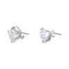 Pendientes Asimétricos de Corazón de Ángel con Diamantes Completos Venta al por Mayor Transfronteriza Estilo Americano Comercio Exterior Pendientes de Corazón Pequeño Diablo