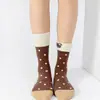 Calcetines Exclusivos Zhuji con Puño para Mujer, Calcetines de Media Pantorrilla, Estilo Primavera y Otoño, Estilo Japonés de Moda, Calcetines Largos Deportivos Otoño e Invierno, Diseño de Oso