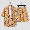 Traje Estilo Vacaciones 2025 Conjunto Completo de Camisas Florales para Hombres y Parejas Camisas Florales de Manga Corta Retro Tailandés