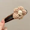 Lindo Pinza para el Cabello de Peluche con Lazo Otoño e Invierno, Pasador de Alta Gama y Exquisito, Pinza de Pato Versátil y Elegante para Todo Tipo de Peinados