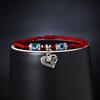Comercio Electrónico Transfronterizo Suministro Creativo Nuevo Pulsera Trenzada de Cuerda Roja Ojo Maligno Ojos Azules Pulsera Ajustable de Moda Al por Mayor