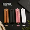 Estuche de lápices lavable resistente al desgarro, ecológico y de lujo para estudiantes, estuche de alta gama portátil, en blanco, listo para enviar, con banda elástica y cremallera