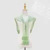 Nuevo chal de punto de bambú estilo coreano para primavera y verano para mujer, capa rayada ligera para superponer, protector solar para los hombros