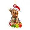 Pendente de Natal para Cachorro Transfronteiriço Acrílico Enfeites de Natal Decoração de Casa Conjunto de Pingentes para Árvore de Natal