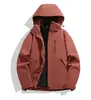 Cortavientos de alta gama tres en uno, ropa de trabajo hecha a medida con logotipos impresos, adecuado para pedidos grupales, con forro polar y engrosado para abrigar, ideal para concesionarios 4S y trabajo al aire libre en invierno