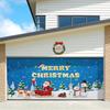 Amazon transfronteiriço popular decoração de porta de garagem pano de fundo Nova faixa de Natal pano para pendurar em festa de feriado ao ar livre