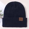 Gorro Europeo y Americano Transfronterizo Universal Color Sólido Con Puño Cálido Cortavientos Tejido para Mujer Fabricante Mayorista Adulto Casual Versátil