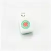 Pingente mini mahjong de resina acessório DIY, amuleto da sorte simulado vermelho "Meio Vermelho", material para brincos e colares