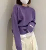 Suéter Grueso de Cuello Redondo Estilo Europeo Otoño 2026 para Mujer, Estilo Perezoso 100% Lana Suave Tejido Casual