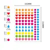 Pegatinas de Recompensa Láser Coloridas Multiforma Combinación DIY Puntos Estrella de Cinco Puntas Corazón Papel Recubierto Etiquetas Autoadhesivas