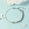 Nuevo Pulsera de Piedra Lunar Azul para Mujer, Diseño de Nicho, Versátil, Estilo Fresco, Joyería de Hoja y Espiga de Trigo, Mayoreo