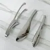 Pinzas para Barbacoa de Acero Inoxidable Pinzas para Bistec Pinzas para Barbacoa Domésticas Pinzas con Cabeza Redonda Pinzas de Cuerno Pinzas para Hielo Pinzas para Pan y Pasteles Pinzas para Alimentos