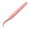 Set de Pinzas para Pestañas para Colocación de Pestañas Postizas, Herramientas para Artista de Pestañas, Pinza para Pestañas Dorada con Forma de Delfín y Pluma